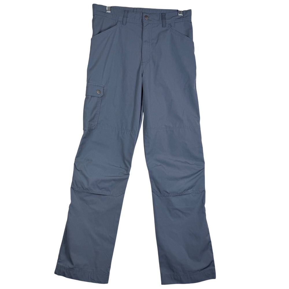 Patagonia Kids XL Quandary Cargo Pants Blue Gray Roll Up Hiking Straight Leg